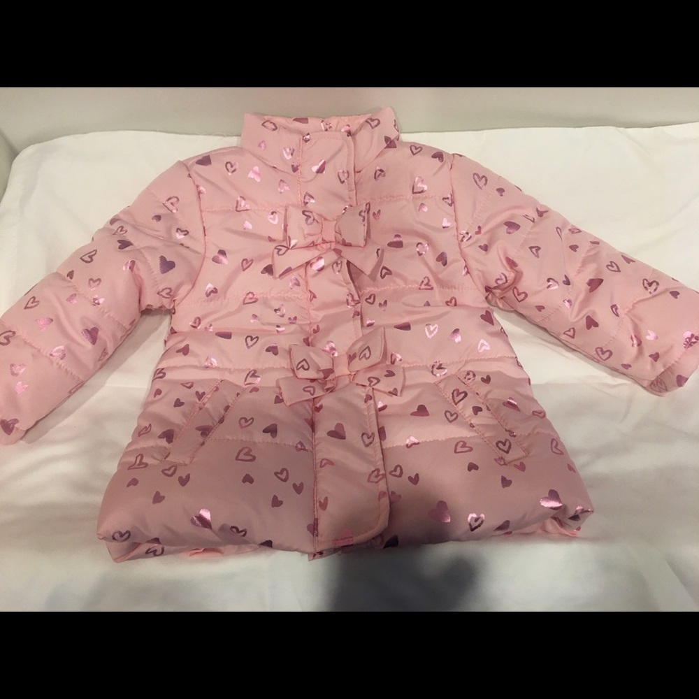 Girls pink puffer jacket